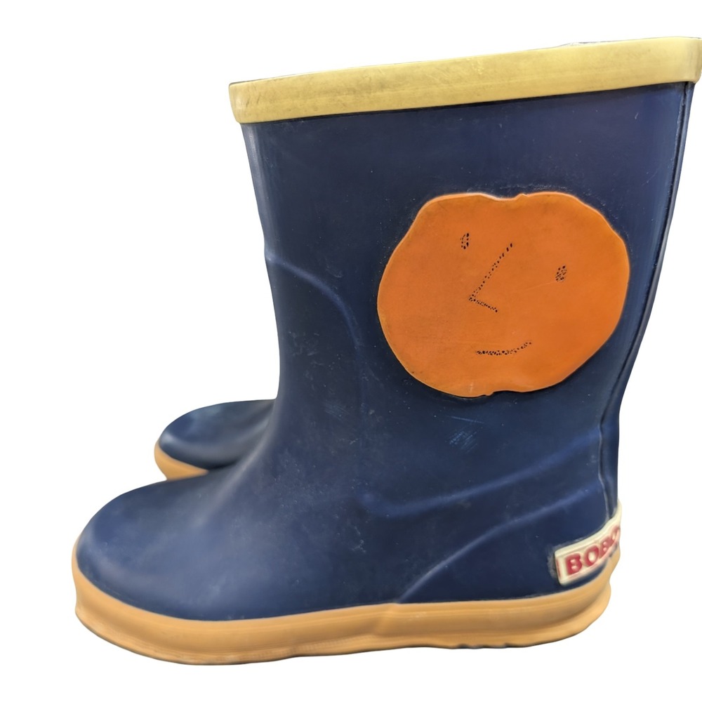 Bobo Choses Kids Rain Boots Size 30 (approx size 12 US) Blue Rubber Boots